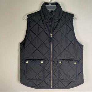 J. Crew | black Excursion vest in recycled poly with PrimaLoft® fill puffer vest